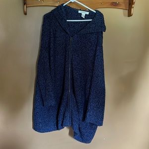 Plus size zip up hooded sweater